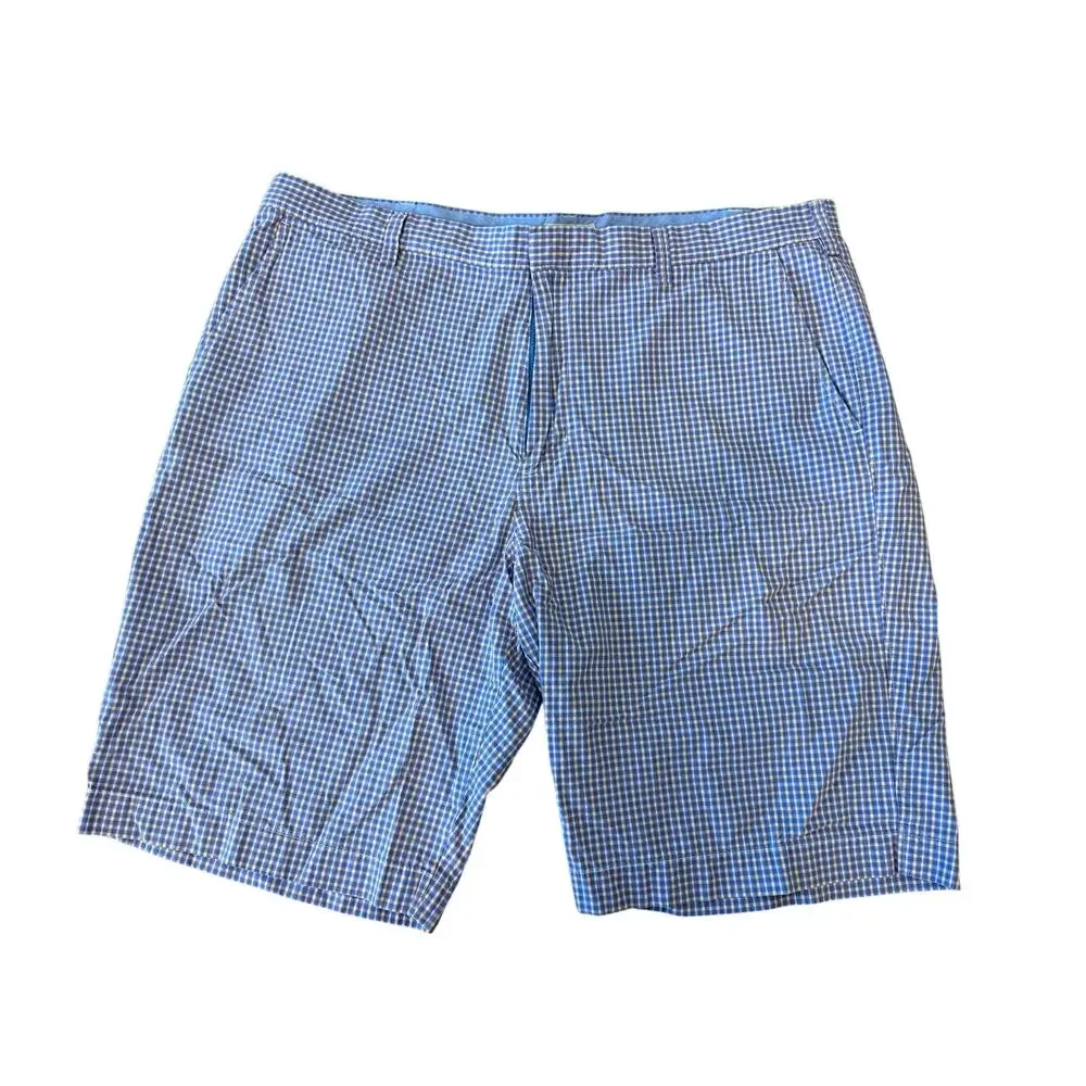 J. CREW Factory Check Chino 10.5 inch inseam Shorts Men 38 J Crew